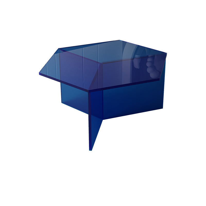 Mesa de centro transparente de acrílico, mesa de cóctel moderna para sala de estar