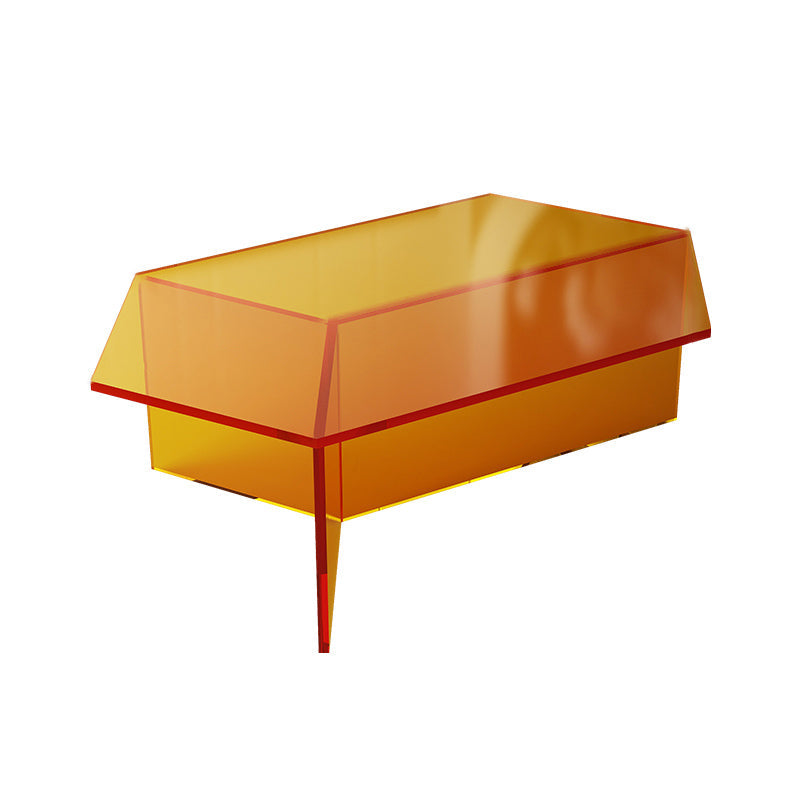Mesa de centro transparente de acrílico, mesa de cóctel moderna para sala de estar