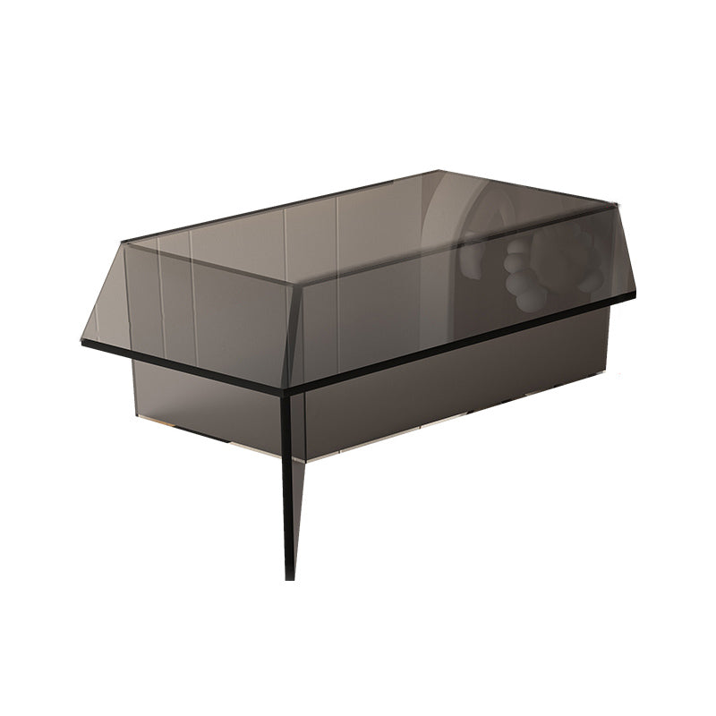 Mesa de centro transparente de acrílico, mesa de cóctel moderna para sala de estar