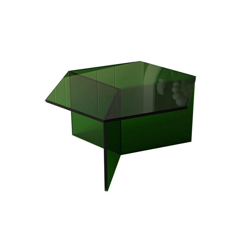 Mesa de centro transparente de acrílico, mesa de cóctel moderna para sala de estar