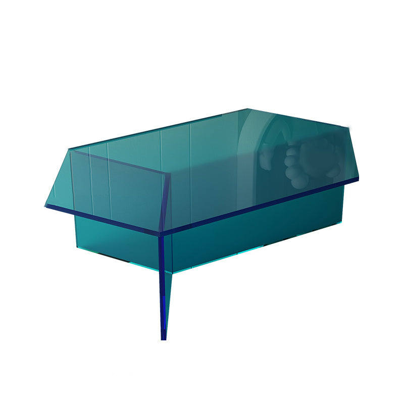 Mesa de centro transparente de acrílico, mesa de cóctel moderna para sala de estar