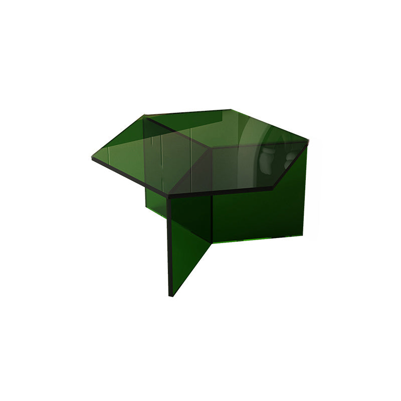 Mesa de centro transparente de acrílico, mesa de cóctel moderna para sala de estar