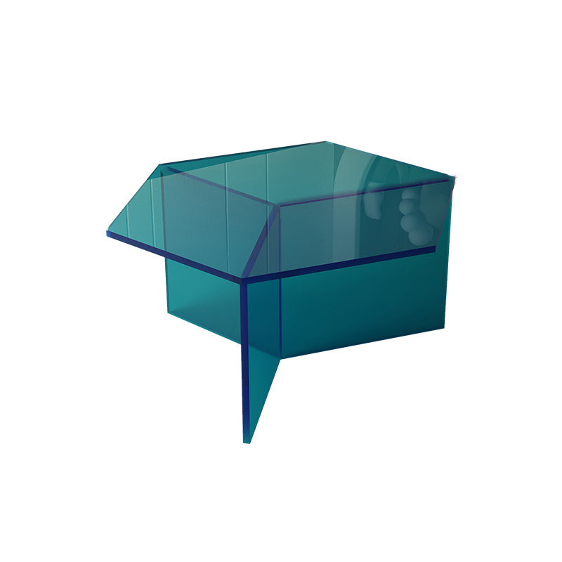 Mesa de centro transparente de acrílico, mesa de cóctel moderna para sala de estar