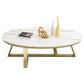 Modern Style Solid Slate Top White Gold/white/black Gold/grey Oval Coffee Table Clearhalo 'Coffee & Accent Tables' 'Coffee Tables' 'coffee_tables' 'furn' 'furn_coffee_tables' 'Furniture' 'Living Room Furniture' 5288994