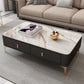 Modern Coffee Table Retangular Slate Cocktail Table with Drawers Black White Clearhalo 'Coffee & Accent Tables' 'Coffee Tables' 'coffee_tables' 'furn' 'furn_coffee_tables' 'Furniture' 'Living Room Furniture' 5289023