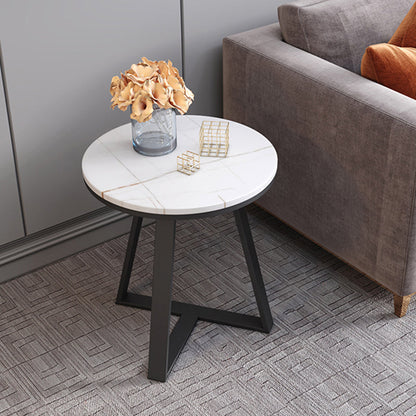 Modern Style Solid Rock SLATE Top White Gold/white/black Gold Oval Coffee Table