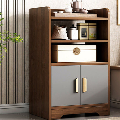 Modern Style Side Board Engineered Wood Sideboard for Dining Room 20"L x 14"W x 31"H Brown Drawer Not Included Clearhalo 'buffet_sideboard' 'Buffets & Sideboards' 'furn' 'furn_buffet_sideboard' 'Furniture' 'Kitchen & Dining Furniture' 5289096