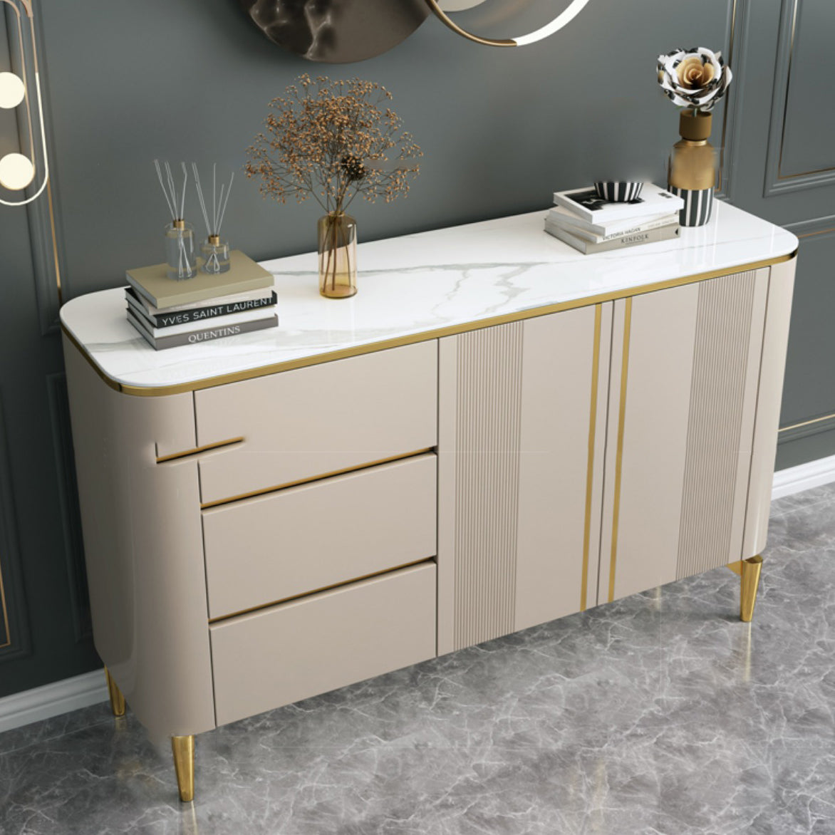 Sideboard Sideboard Sideboard Glam Sideboard con 1 porte per soggiorno