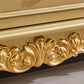 Sideboard glam sideboard in legno massiccio oro con 2 porte per soggiorno