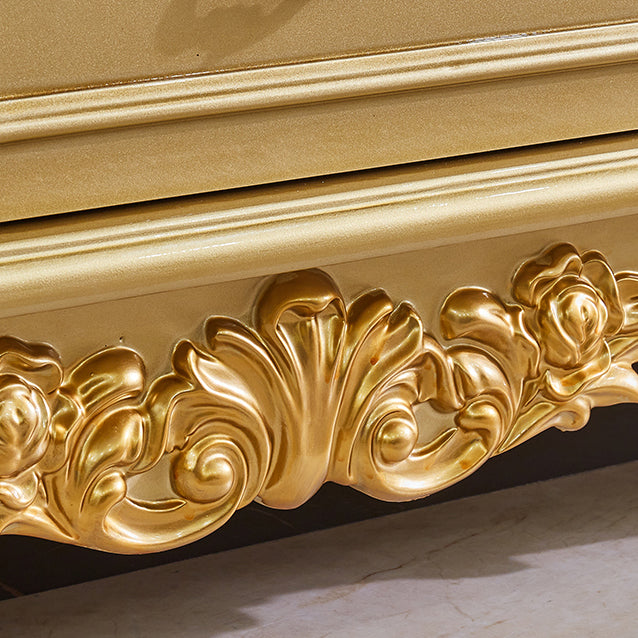 Sideboard glam sideboard in legno massiccio oro con 2 porte per soggiorno