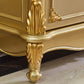 Sideboard glam sideboard in legno massiccio oro con 2 porte per soggiorno