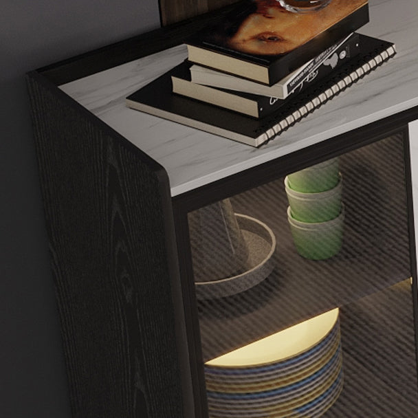 Table du buffet de style moderne Boucheron supérieur en pierre avec porte pour la maison