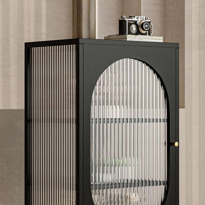 Sideboard di ferro della porta di vetro moderno server moderno con spazio per la sala da pranzo del soggiorno