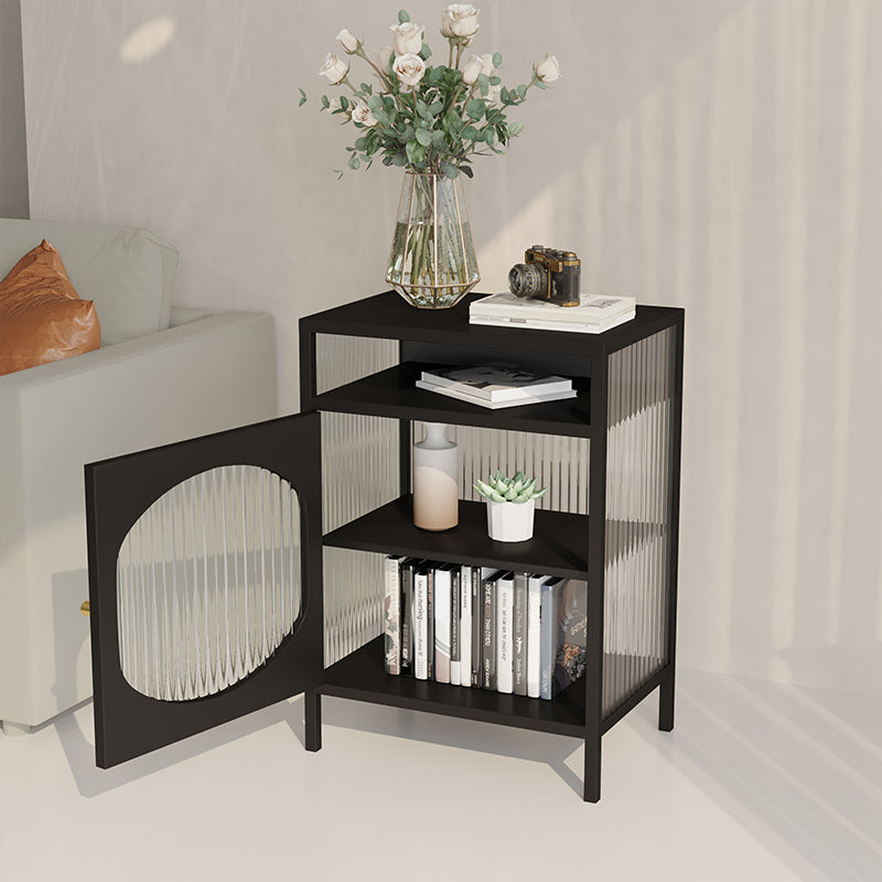 Sideboard di ferro della porta di vetro moderno server moderno con spazio per la sala da pranzo del soggiorno