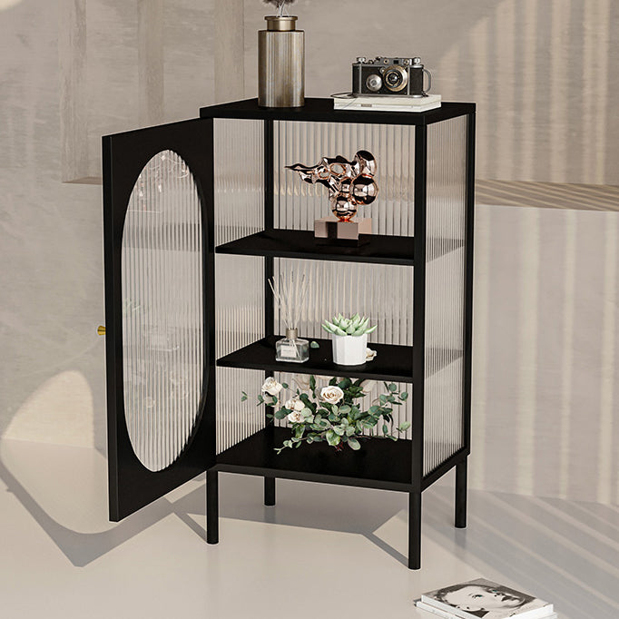 Sideboard di ferro della porta di vetro moderno server moderno con spazio per la sala da pranzo del soggiorno