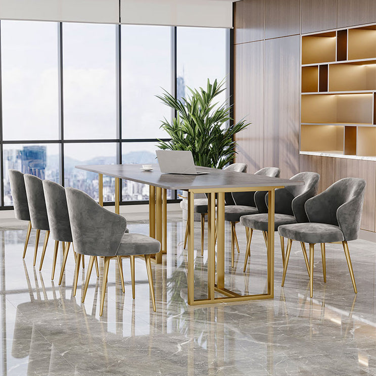 Rechteckiger Büroschreiber für industriellen Stil Sintered Stone Writes Desk