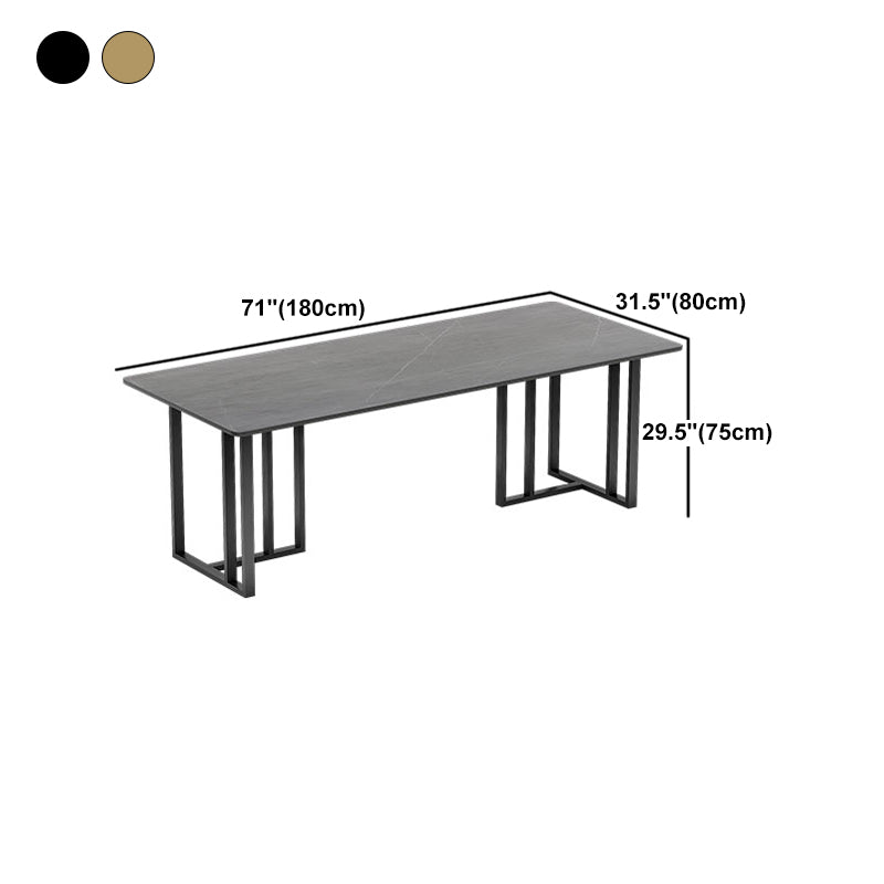Rechteckiger Büroschreiber für industriellen Stil Sintered Stone Writes Desk