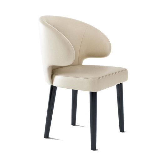 Low Back Home Office Chair Contemporary Armless Working Chair Off-White 1 Piece