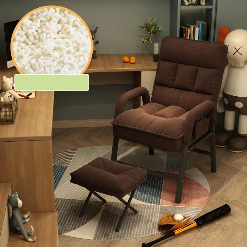 Modern Padded Arms Working Chair Adjustable Back Home Office Chair Coffee With Footrest Latex Clearhalo 'furn' 'furn_office_chair' 'Furniture' 'Office Chairs' 'Office Furniture' 'office_chair' 5289598