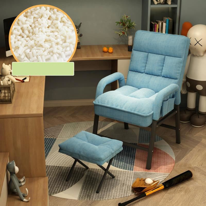 Modern Padded Arms Working Chair Adjustable Back Home Office Chair Blue With Footrest Latex Clearhalo 'furn' 'furn_office_chair' 'Furniture' 'Office Chairs' 'Office Furniture' 'office_chair' 5289600