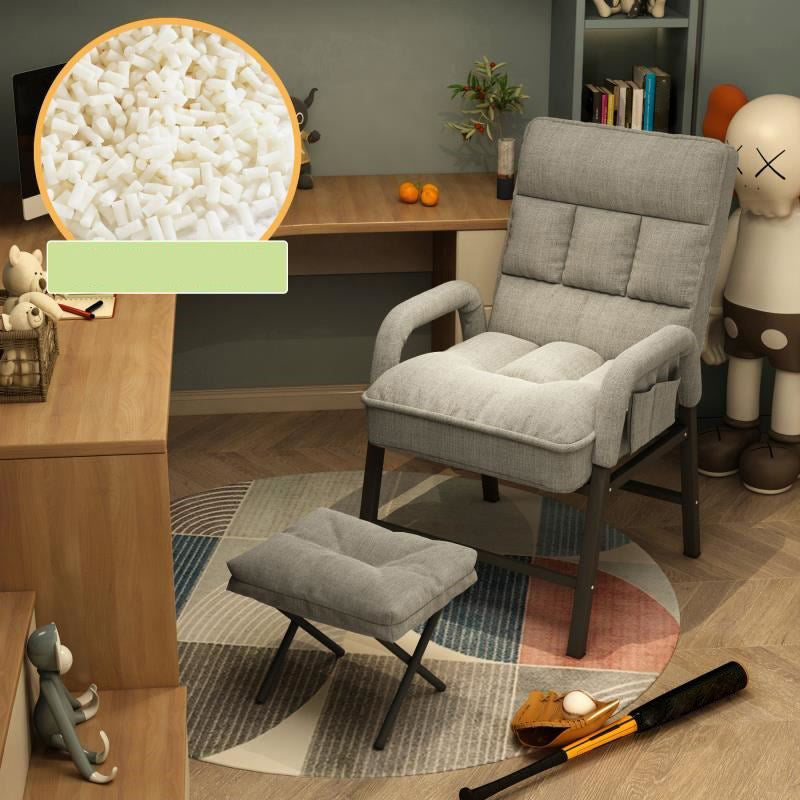 Modern Padded Arms Working Chair Adjustable Back Home Office Chair Grey With Footrest Latex Clearhalo 'furn' 'furn_office_chair' 'Furniture' 'Office Chairs' 'Office Furniture' 'office_chair' 5289604