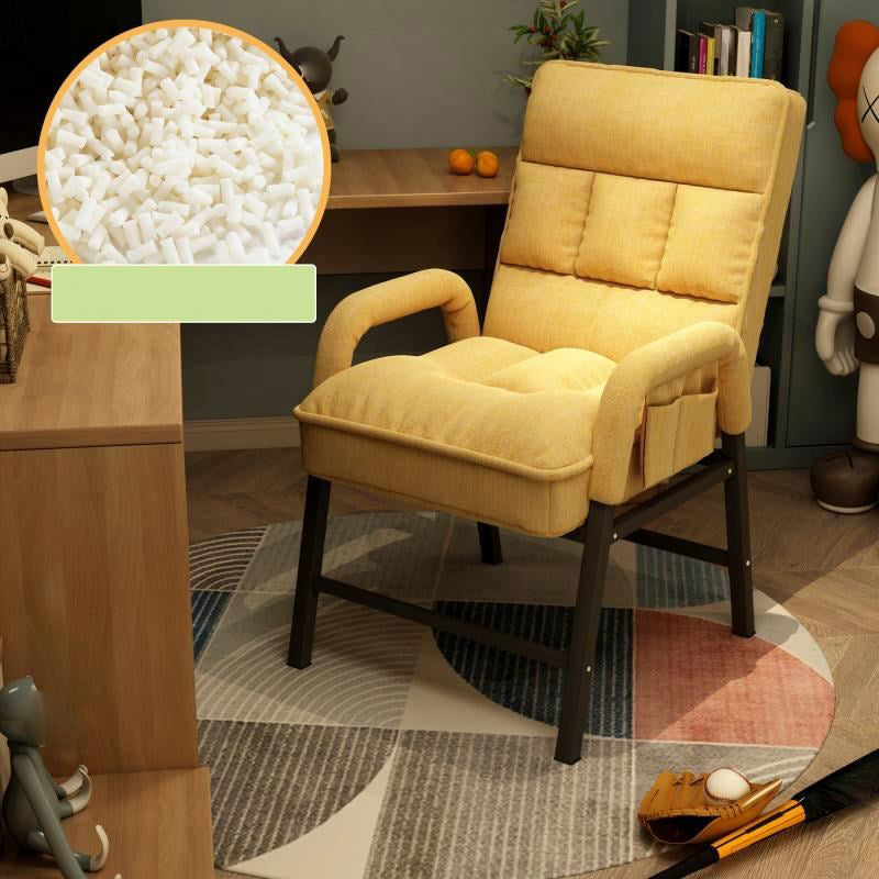 Modern Padded Arms Working Chair Adjustable Back Home Office Chair Yellow Without Footrest Latex Clearhalo 'furn' 'furn_office_chair' 'Furniture' 'Office Chairs' 'Office Furniture' 'office_chair' 5289606