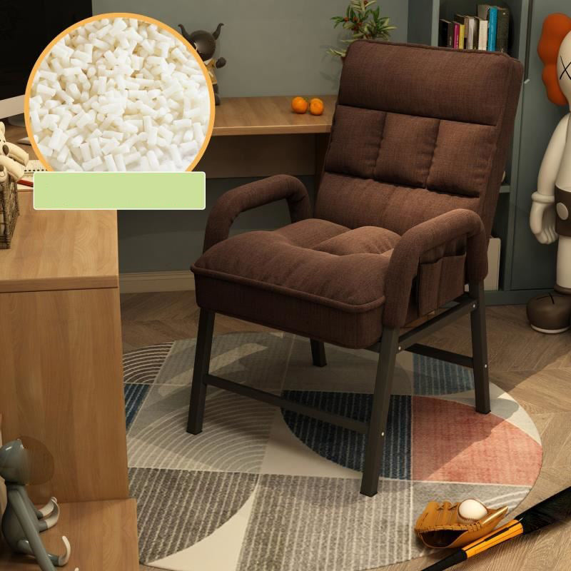 Modern Padded Arms Working Chair Adjustable Back Home Office Chair Coffee Without Footrest Latex Clearhalo 'furn' 'furn_office_chair' 'Furniture' 'Office Chairs' 'Office Furniture' 'office_chair' 5289610