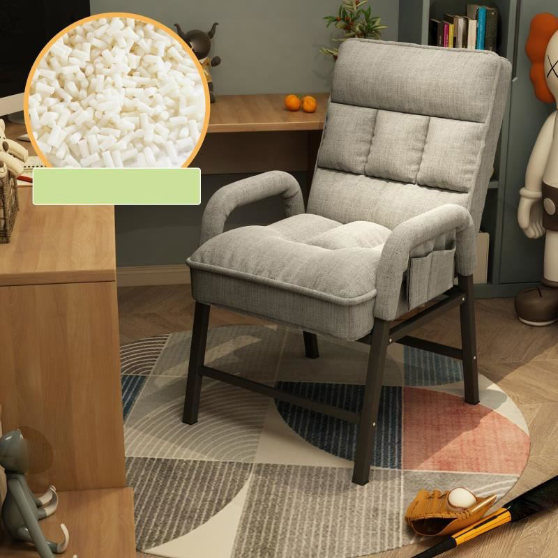 Modern Padded Arms Working Chair Adjustable Back Home Office Chair Grey Without Footrest Latex Clearhalo 'furn' 'furn_office_chair' 'Furniture' 'Office Chairs' 'Office Furniture' 'office_chair' 5289615