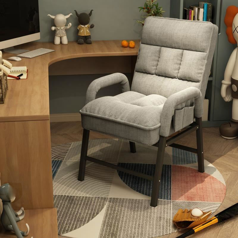 Modern Padded Arms Working Chair Adjustable Back Home Office Chair Grey Without Footrest Sponge Clearhalo 'furn' 'furn_office_chair' 'Furniture' 'Office Chairs' 'Office Furniture' 'office_chair' 5289626