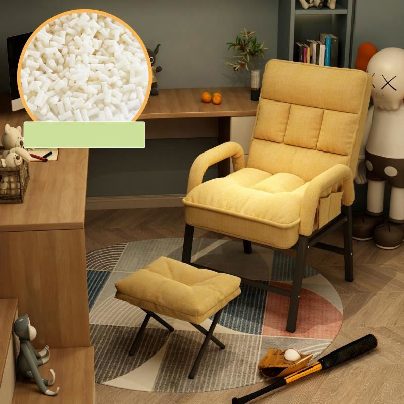 Modern Padded Arms Working Chair Adjustable Back Home Office Chair Yellow With Footrest Latex Clearhalo 'furn' 'furn_office_chair' 'Furniture' 'Office Chairs' 'Office Furniture' 'office_chair' 5289628