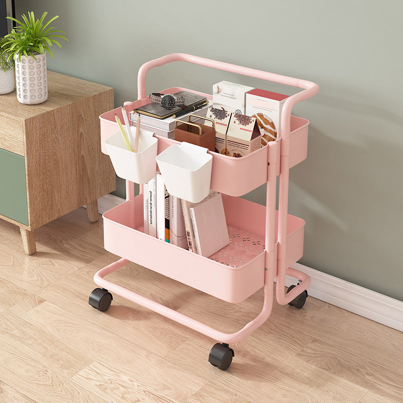 14.57"W Bookshelf Scandinavian Style Bookcase for Home and Office with Casters