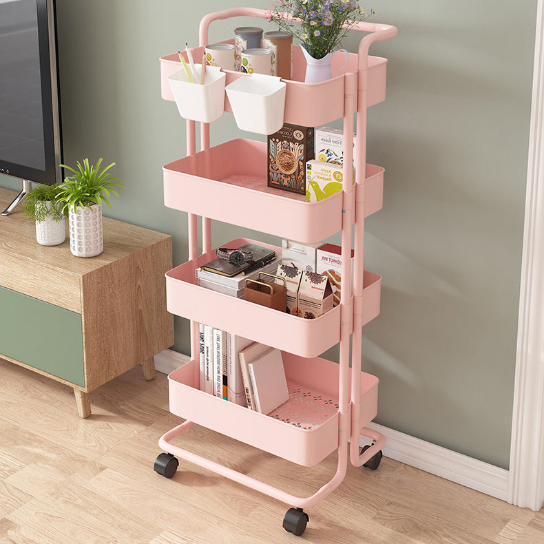 14.57"W Bookshelf Scandinavian Style Bookcase for Home and Office with Casters