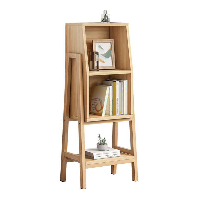 Vertical Bookcase Scandinavian Engineered Wood Shelf Bookcase 15"L x 11"W x 44.1"H Natural Drawer Not Included Clearhalo 'Bookcases' 'furn' 'furn_bookcases' 'Furniture' 'Office Furniture' 5289877