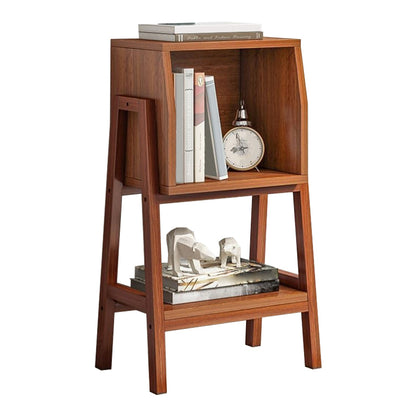 Vertical Bookcase Scandinavian Engineered Wood Shelf Bookcase 15"L x 11"W x 31.5"H Walnut Drawer Not Included Clearhalo 'Bookcases' 'furn' 'furn_bookcases' 'Furniture' 'Office Furniture' 5289883