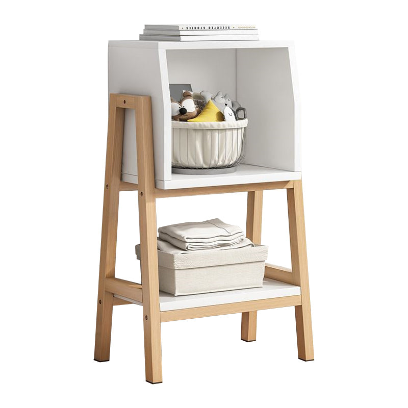 Vertical Bookcase Scandinavian Engineered Wood Shelf Bookcase 15"L x 11"W x 31.5"H Natural Wood White Drawer Not Included Clearhalo 'Bookcases' 'furn' 'furn_bookcases' 'Furniture' 'Office Furniture' 5289887