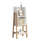 Vertical Bookcase Scandinavian Engineered Wood Shelf Bookcase 15"L x 11"W x 44.1"H Natural Wood White Drawer Not Included Clearhalo 'Bookcases' 'furn' 'furn_bookcases' 'Furniture' 'Office Furniture' 5289889