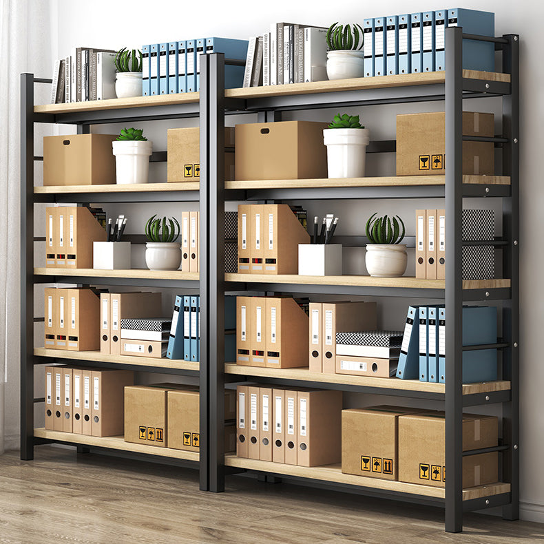 Moderne stijl boekenplank black metal frame boekenkast voor kantoor