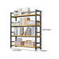 Moderne stijl boekenplank black metal frame boekenkast voor kantoor