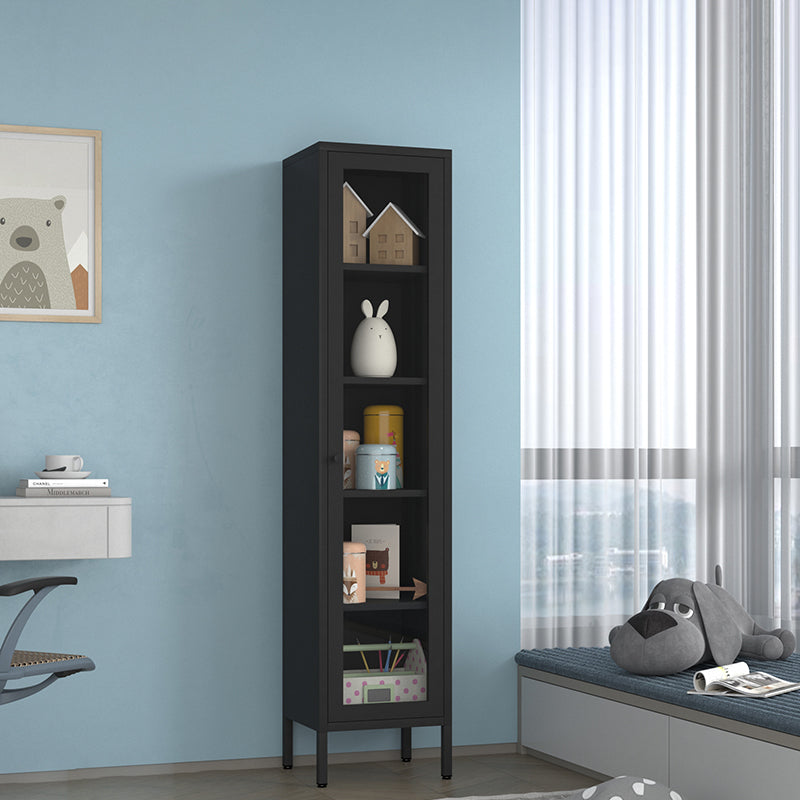 70.87"H Bookshelf Scandinavian Bookcase for Home Office with Door Clearhalo 'Bookcases' 'furn' 'furn_bookcases' 'Furniture' 'Office Furniture' 5290033