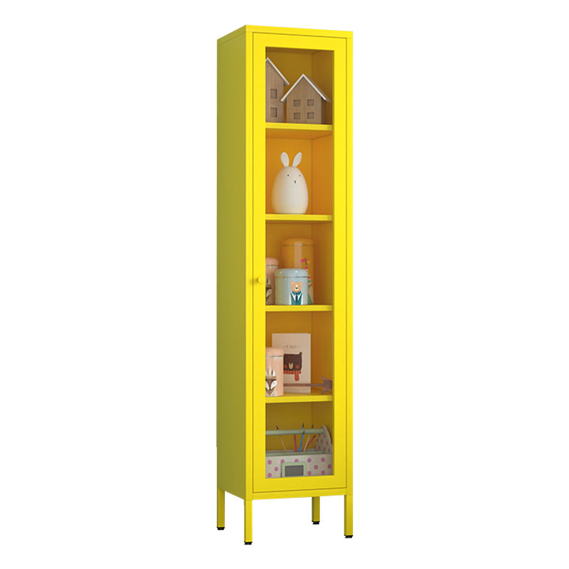 70.87"H Bookshelf Scandinavian Bookcase for Home Office with Door Yellow Clearhalo 'Bookcases' 'furn' 'furn_bookcases' 'Furniture' 'Office Furniture' 5290035