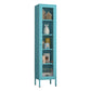 70.87"H Bookshelf Scandinavian Bookcase for Home Office with Door Blue Clearhalo 'Bookcases' 'furn' 'furn_bookcases' 'Furniture' 'Office Furniture' 5290037