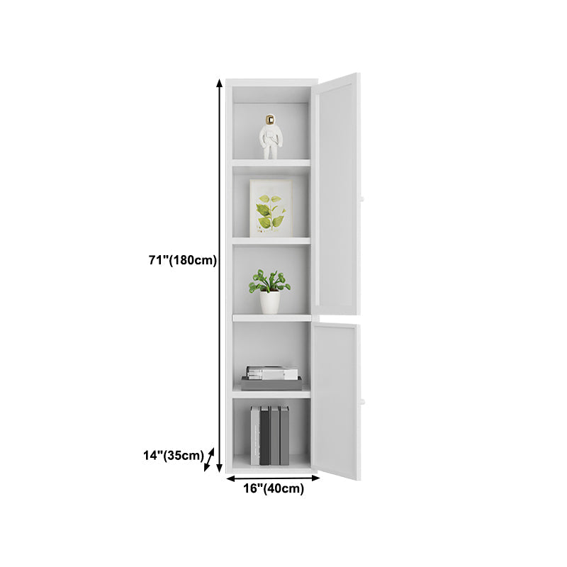 70.87"H Bookshelf Scandinavian Bookcase for Home Office with Door Clearhalo 'Bookcases' 'furn' 'furn_bookcases' 'Furniture' 'Office Furniture' 5290049