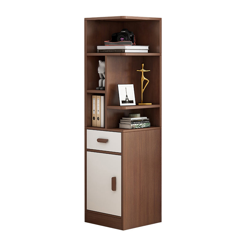 Bibliothèque d'étagère en bois d'ingénierie bibliothèque d'angle scandinave pour salle d'étude