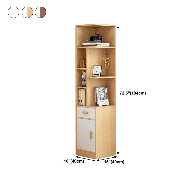 Bibliothèque d'étagère en bois d'ingénierie bibliothèque d'angle scandinave pour salle d'étude