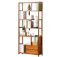 Etagere Bookcase Bamboo Brown Shelf Bookcase for Home Office