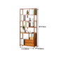 Etagere Bookcase Bamboo Brown Shelf Bookcase for Home Office