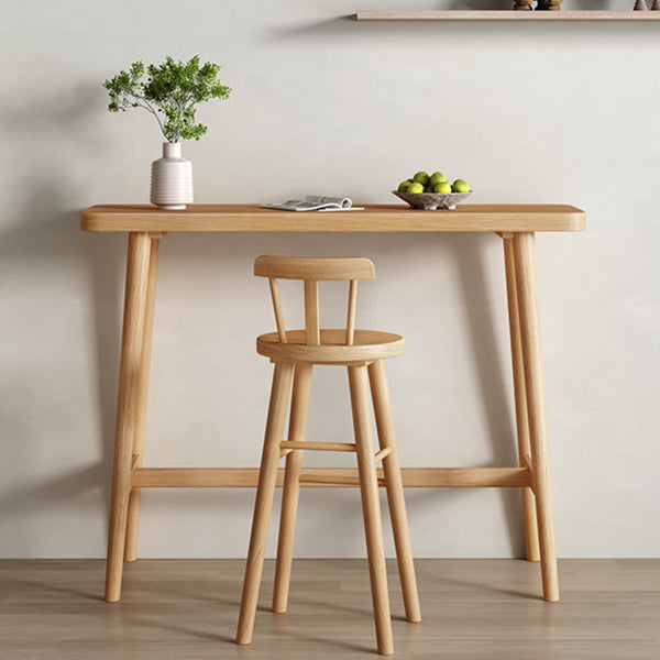 Rechthoekstaaf Tafel Hedendaagse massief houten staaftafel met schroefbasis