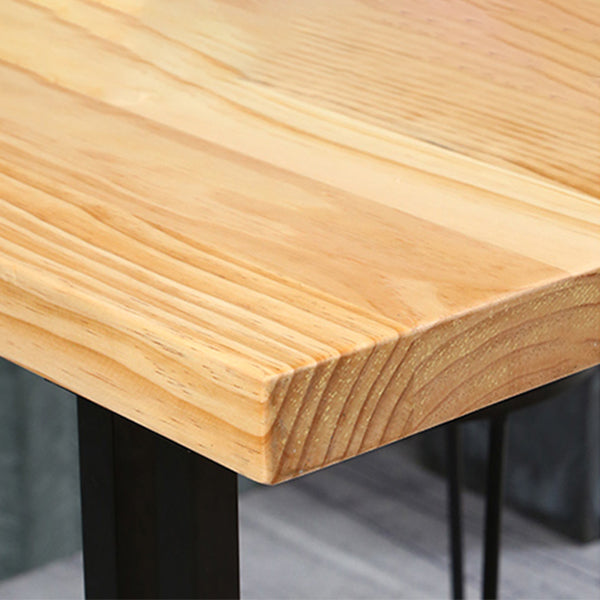 Escritorio de barra de bistro industrial con sala de estar de almacenamiento mesa de bar de bistro de madera y metal