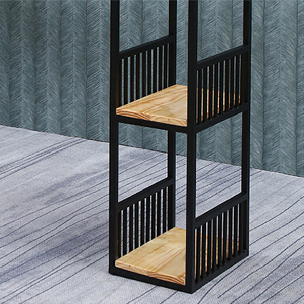 Scrivania industriale per bistrot con soggi in legno e tavolo da bar di bistrot in metallo