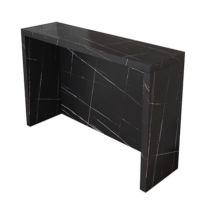 Tavolo da vino rettangolo industriale in pietra doppia piedistallo bar altezza tavolo da cocktail